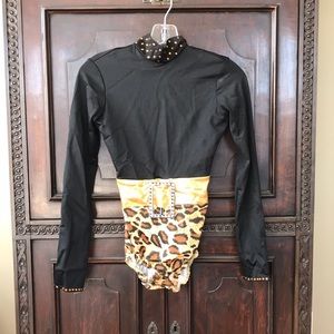 Kelle jazz dance costume stones added size teen